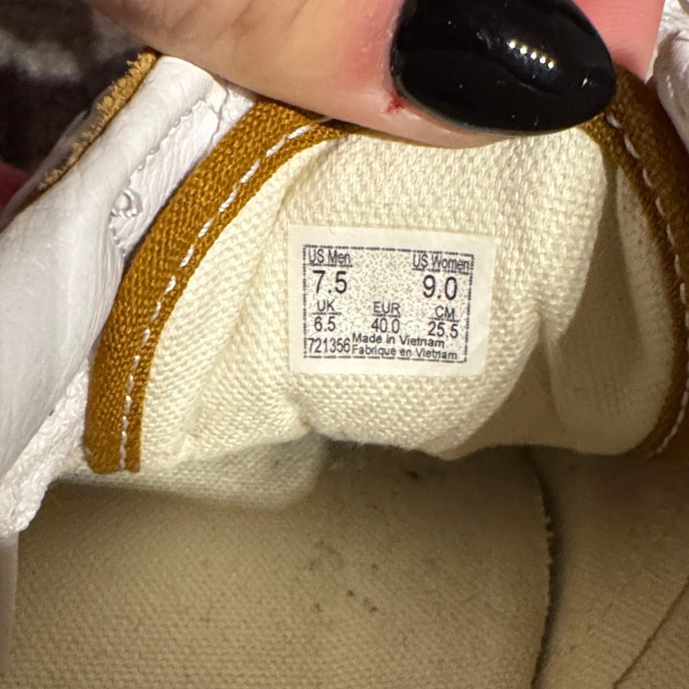 Vans Women’s Yellow and White Sneakers - Picture 4 of 4